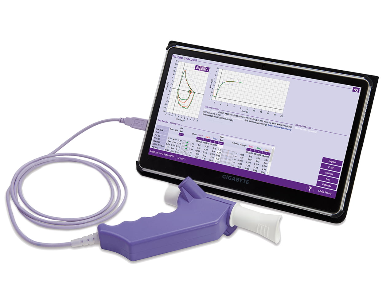 Easy-on-PC tablet-spirometry technology-diagnostics services-new