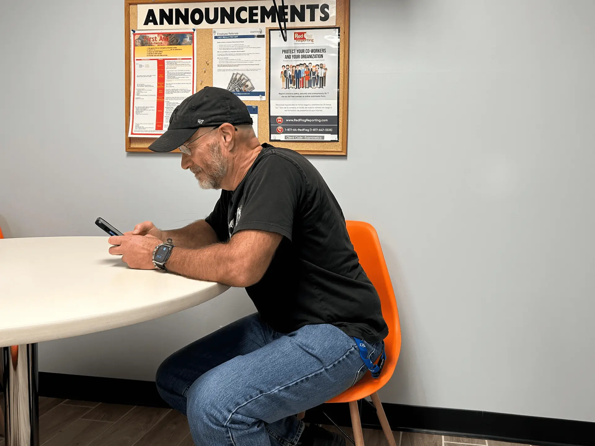 man holding his phone.